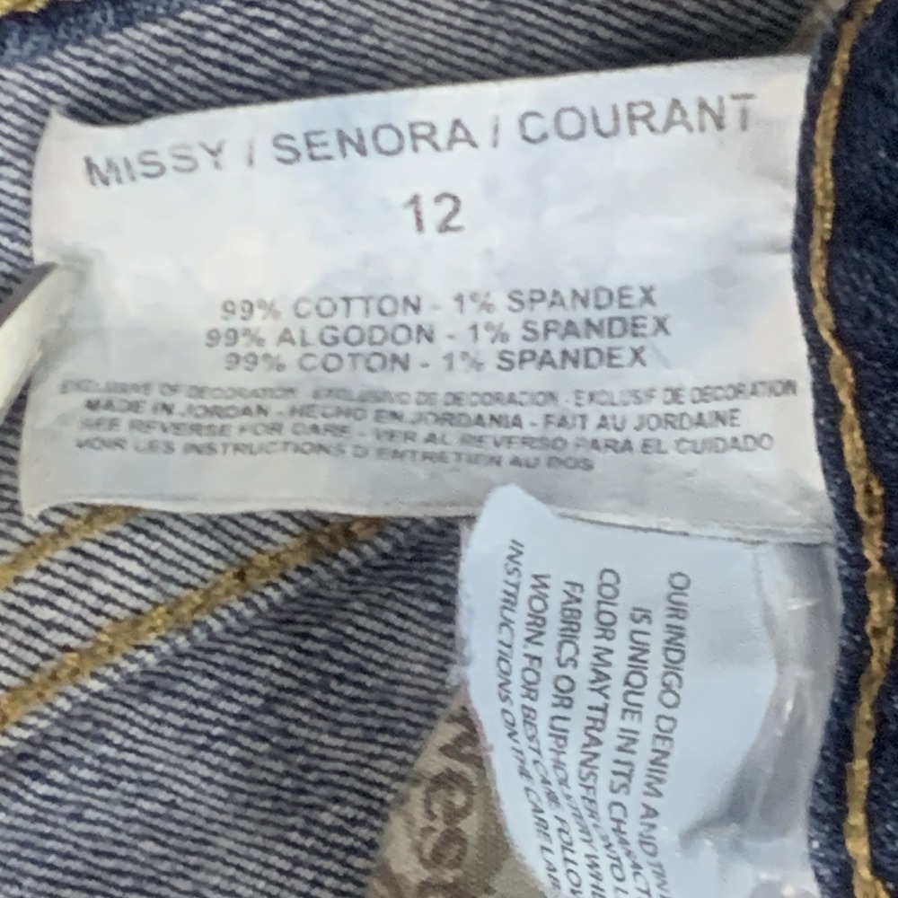 Nine West Vintage America Boho Bootcut Jeans 12/31 Blue Stretch Casual Whiskered - Picture 7 of 14